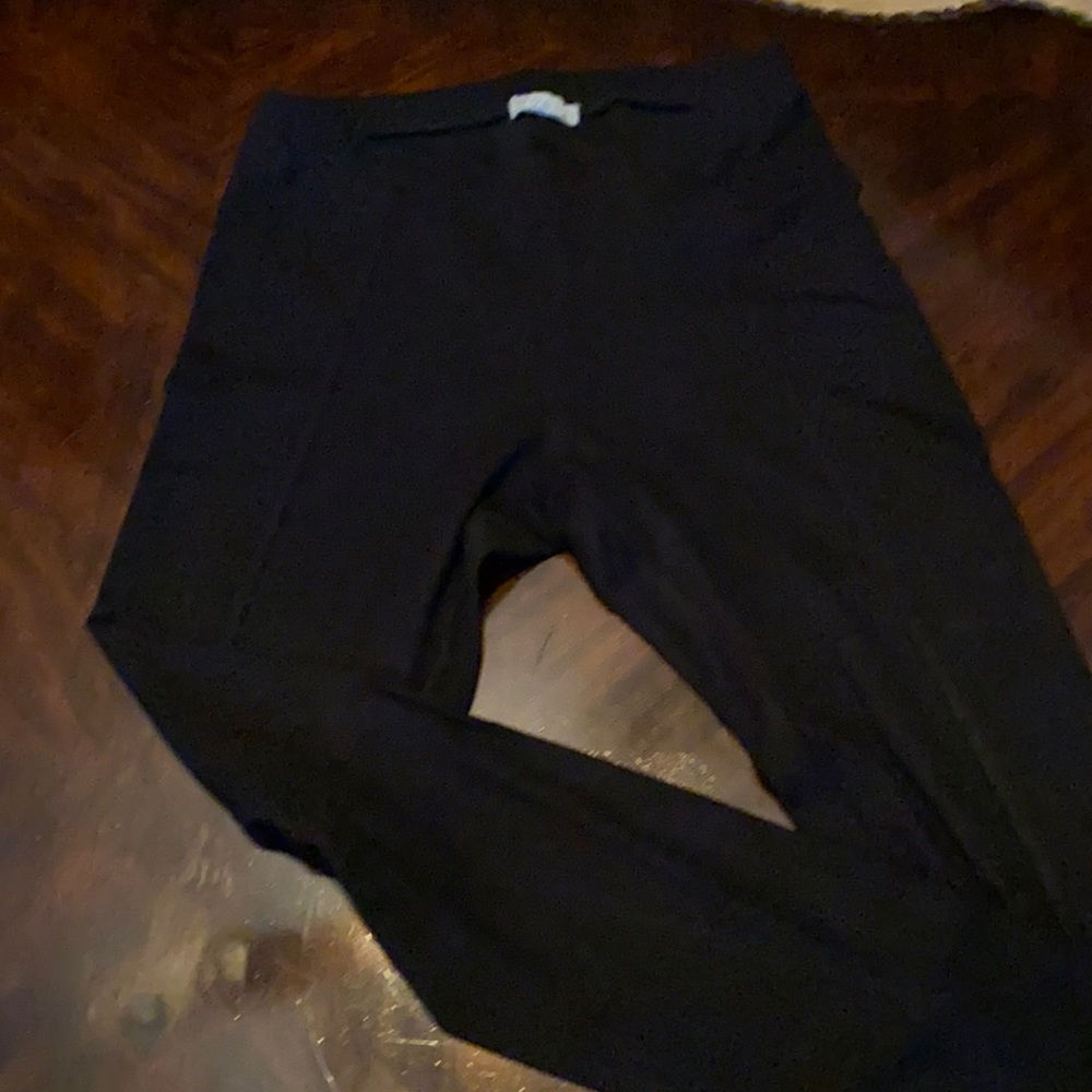 Black Front  Seam Leggings